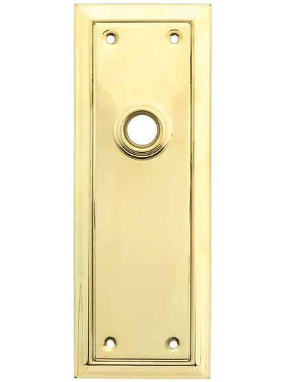 Granby Stamped Brass Back Plate in Un-Lacquered Brass.